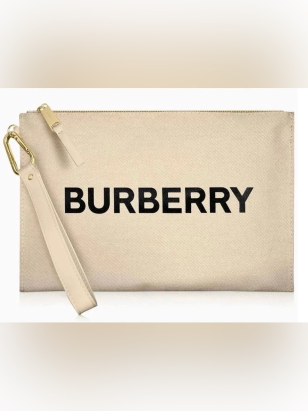 BURBERRY || 21 IV Cream Fragrance Collection Wristlet Pouch. Sz. 9.5” W x 6.5” H